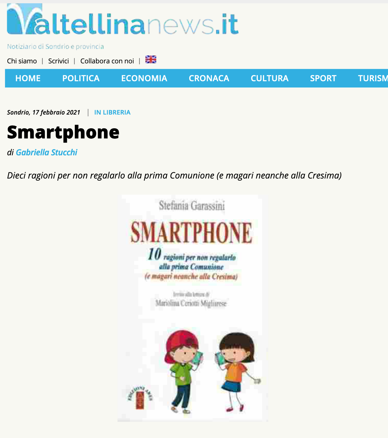 Su Valtellinanews si parla di Smartphone 10 ragioni…